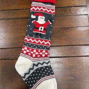 Pottery Barn Kids Fair Isle Santa Knit Stocking